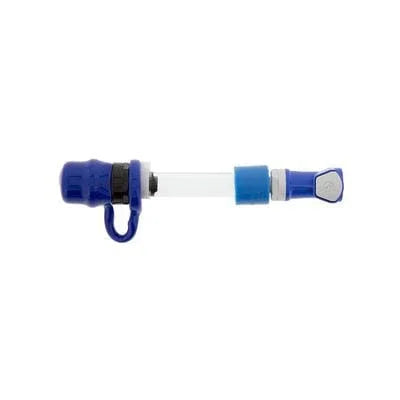 Battery connector jumper with blue and clear plastic connectors for power systems