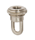 1-11/16" Tall Cast Brass Screw Collar Loop With Seating Ring, Tap 1/4F, Satin Nickel