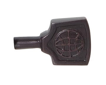 1-1/16 Inch Long Antique Bronze Finish Solid Brass Industrial Style Flat Lamp Key for E-26 Socket