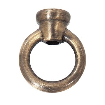 1-1/2 Inch Tall Antique Brass Finish Forge Cast Brass Loop, Tap 1/8F