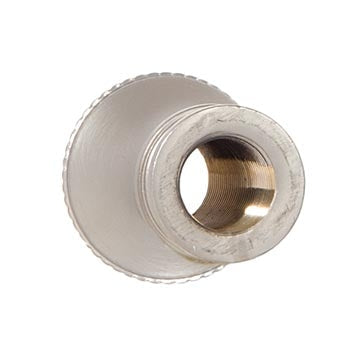 1-1/4 Inch Height Satin Nickel Finish Turned Brass Lamp Neck, Tap 1/8F