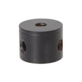 1-1/4 Inch Tall, 3 Side Hole Satin Black Finish Turned Brass Cluster Body