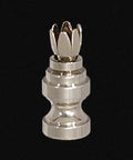 1 1/4" Prong Finial Base, w/Nickel Finish