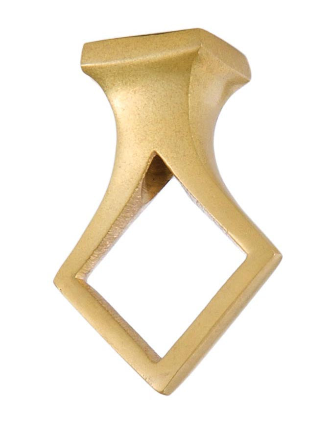 1-3/4" Tall Cast Brass Mission Style Loop with wire way, tap 1/8F (3/8" diameter), Unfinished (11715U)