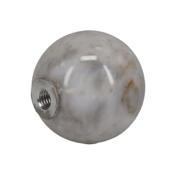 1-5/16" Diameter Finial, Marble Stone Grey & White, 1/4-27F Tap (15201WH)