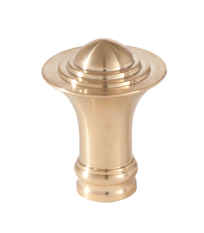 1-7/8" Tall x 1-3/8" Diam Unfinished Brass Atomic Design Finial Tap 1/4-27 (11403U)