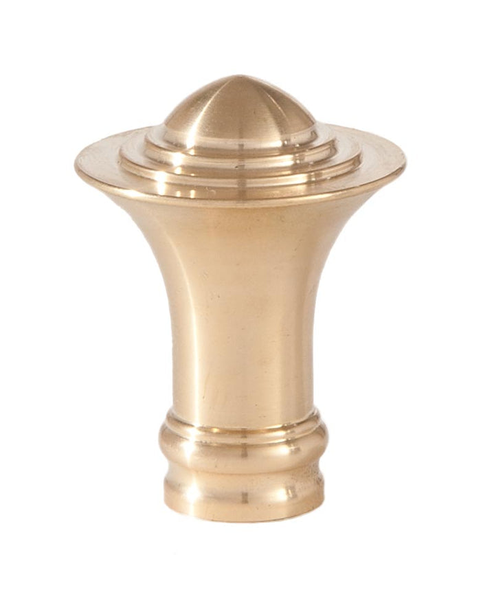 1-7/8" Tall x 1-3/8" Diam Unfinished Brass Atomic Design Finial Tap 1/8 IPS (11404U)