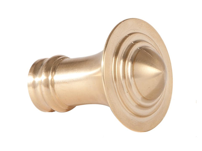 1-7/8" Tall x 1-3/8" Diam Unfinished Brass Atomic Design Finial Tap 1/8 IPS (11404U)