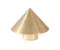 1" Tall x 1-3/16" Diam Unfinished Brass Cone Modern Finial or Knob Tap 1/8 IPS (11401U)