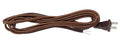 10 Ft. Brown Rayon Parallel Lamp Cod Set, Molded Plug