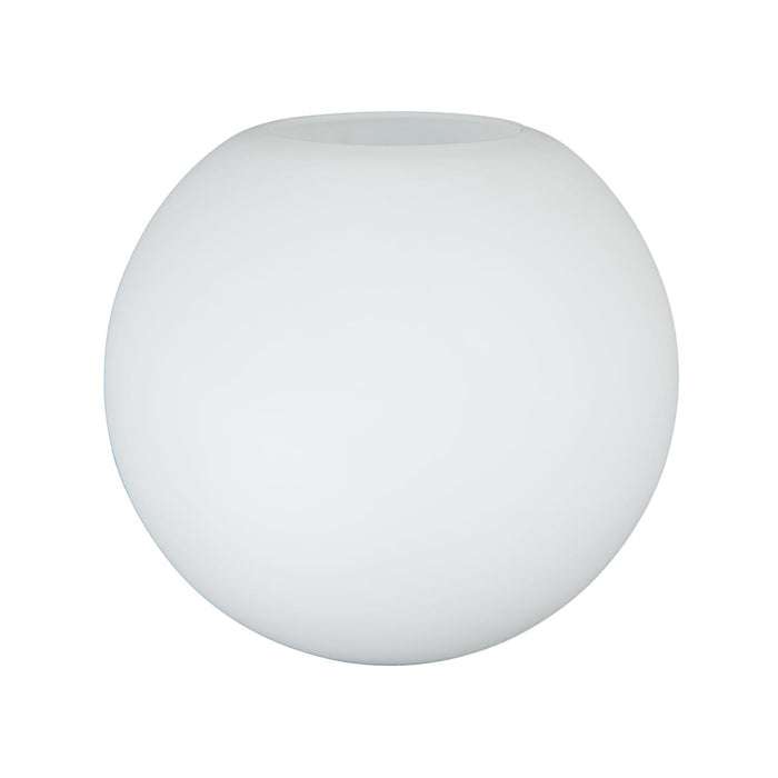 10" Satin Opal Glass Neckless Ball Shade, 4 inch top opening (08857E)