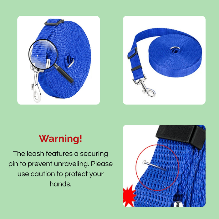 10M Training Line for Dogs | Extra Long Nylon Leash for Walking & Recall