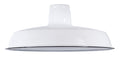 12 1/16" Dia. White Enamel, Industrial Benjamin Style Metal Lamp Shade, 2-1/4 inch lip fitter