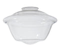 12" Clear Glass Schoolhouse Shade, 4" lip fitter (08806C)