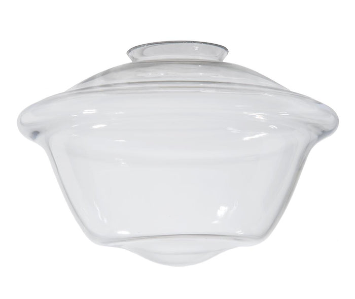 12" Clear Glass Schoolhouse Shade, 4" lip fitter (08806C)