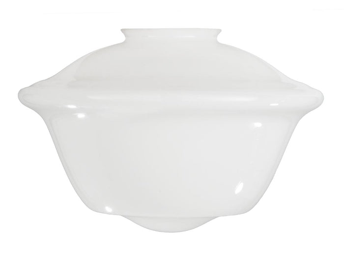 12" Modern Opal Schoolhouse Shade, 4 inch lip fitter (08806)