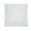 12" Square Flush Mount Glass Shade with 3/8" Center Hole (08639)