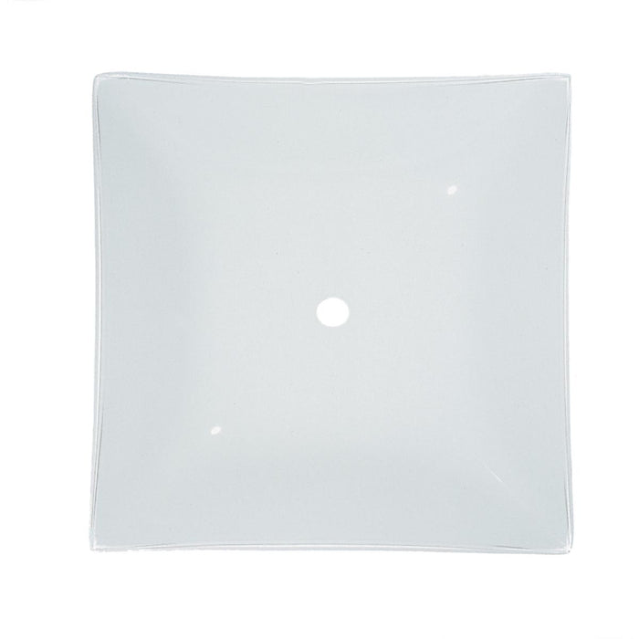 12" Square Flush Mount Glass Shade with 3/8" Center Hole (08639)