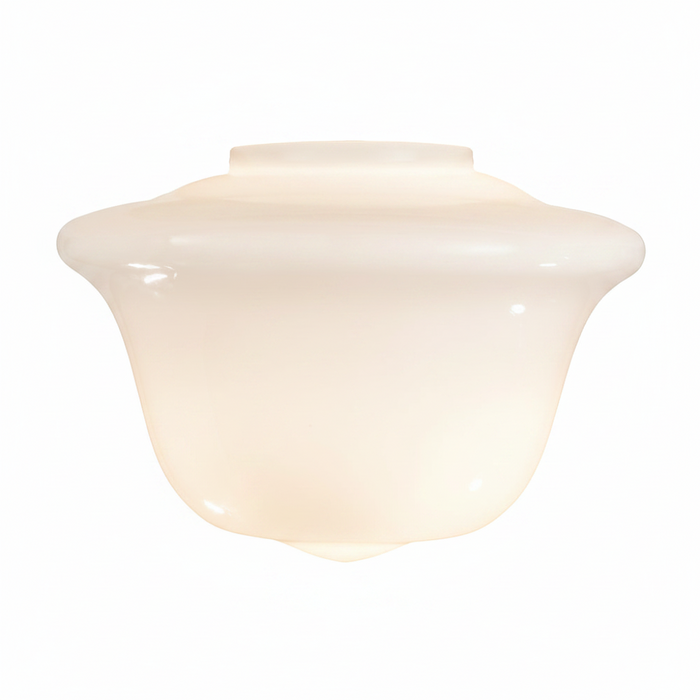 14" Modern Opal Schoolhouse Shade, 6" lip fitter (08805)