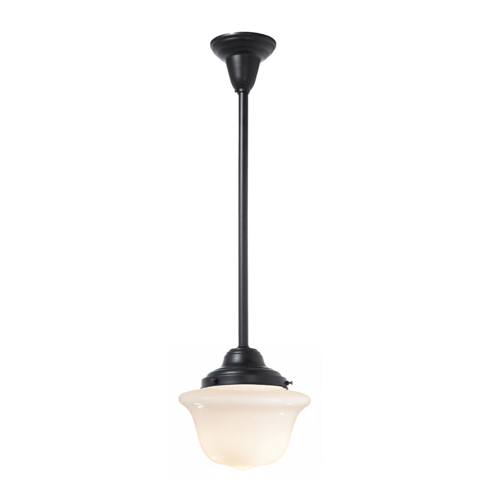 14" Modern Opal Schoolhouse Shade, 6" lip fitter (08805)