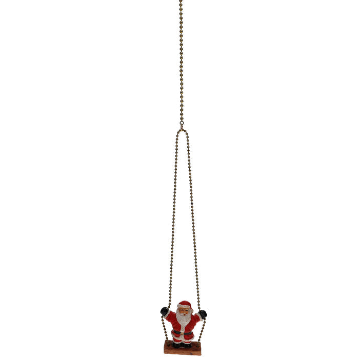 15-1/4" Length Brass Pull Chain Christmas Santa Claus Swing (15040)