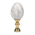 2-11/16" Tall Brass Goblet Style Finial, Marble Egg, 1/4-27F Tap (15225)