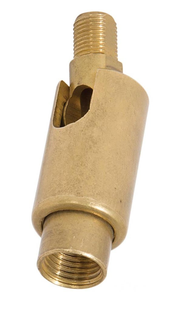 2-1/2 Inch Tall Unfinished Adjustable Brass Swivel, 1/8M X 1/4F