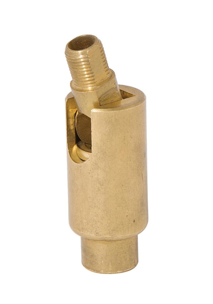 2-1/2 Inch Tall Unfinished Adjustable Brass Swivel, 1/8M X 1/4F