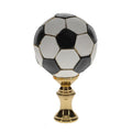 2-1/2" Tall Brass Finial Soccer Ball, 1-1/2" Diameter, 1/4-27F Tap (15125)