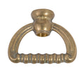 2-1/4" wide x 1-3/4" tall Cast Brass Hang Straight Loop with wire way, tap 1/8F (3/8" diameter), unfinished