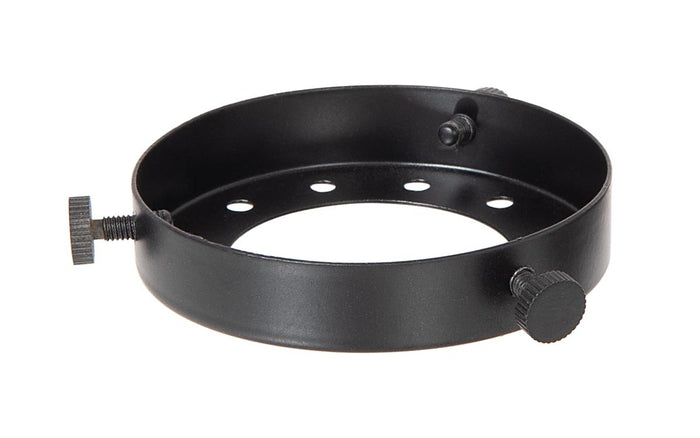 2-3/4 Inch Fitter Satin Black Finish Stamped Steel Lamp Shade Holder with Set Screws and Vent Holes