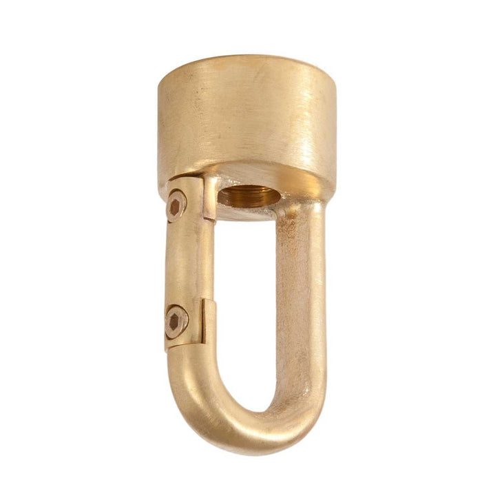2-3/4" Tall Heavy Duty Brass Loop, 3/8F Tap, Unfinished Brass (21285U)