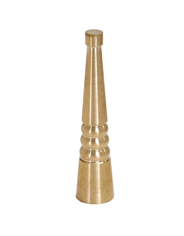 2-3/8" Tall x 1/2" Diam Art Deco Style Unfinished Brass Finial Tap 1/4-27 (11402U)