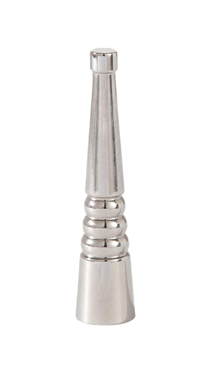2-3/8" Tall x 1/2" Diam Nickel Plated Art Deco Style Finial Tap 1/4-27 (11402N)