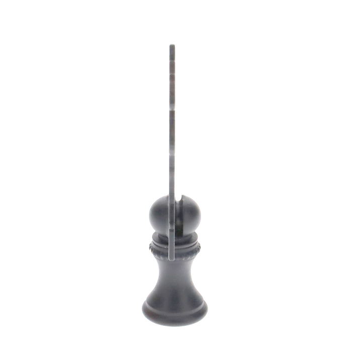 2-7/8" Tall Brass Finial, Black Moose Silhouette, 1/4-27F Tap (15165)