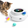 2-in-1 Interactive Cat Toy – Automatic Feather & Rolling Ball