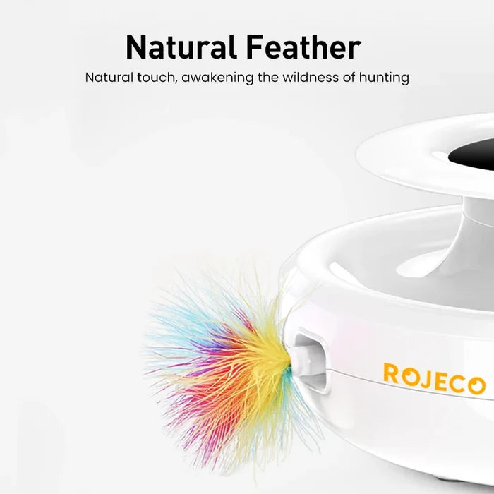 2-in-1 Interactive Cat Toy – Automatic Feather & Rolling Ball