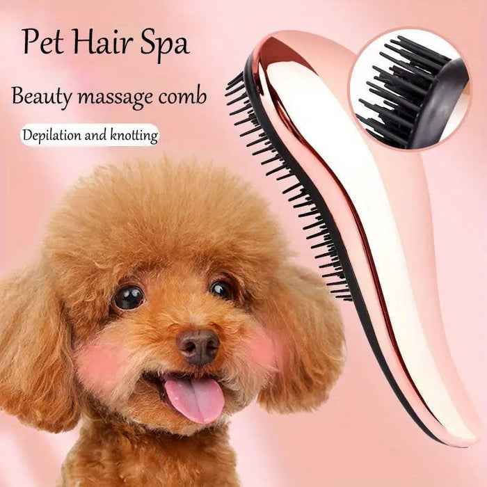 2-in-1 Pet Grooming Comb and Massage Brush | Gentle Hair Removal & Spa Care
