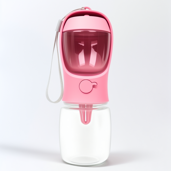 2-in-1 Portable Dog Water Bottle | Travel Hydration & Food Dispenser