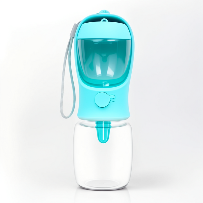 2-in-1 Portable Dog Water Bottle | Travel Hydration & Food Dispenser