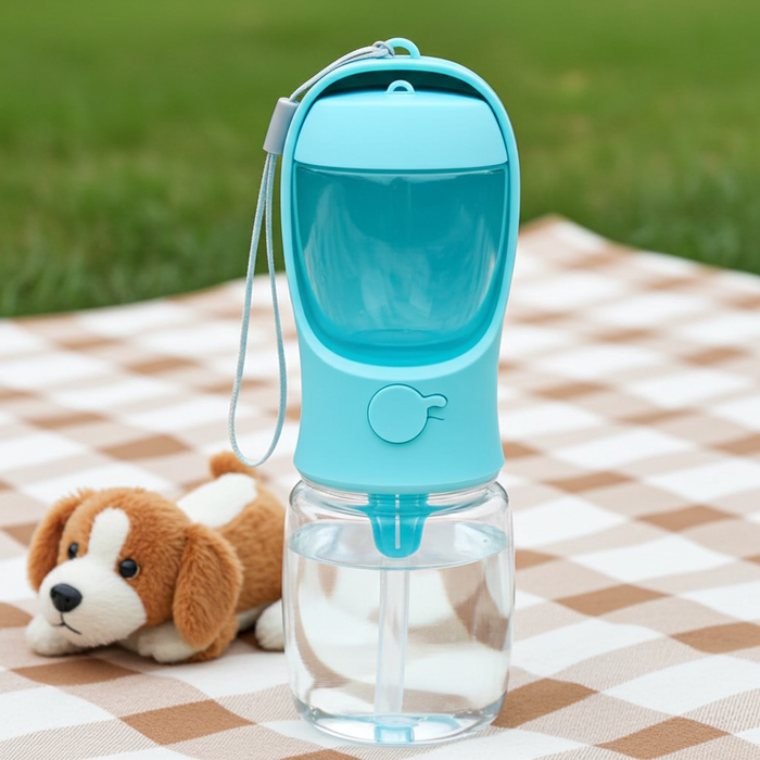 2-in-1 Portable Dog Water Bottle | Travel Hydration & Food Dispenser