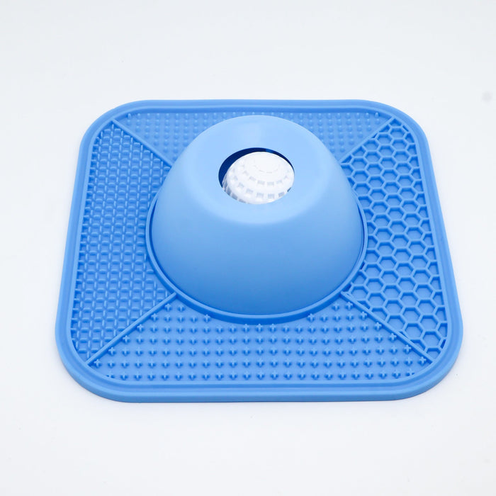2-in-1 Slow Feeder Dog Bowl with Lick Mat | Interactive Feeding Dish