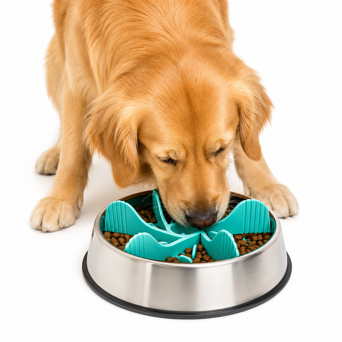 2-Pack Cuttable Slow Feeder Inserts with Suction Cups for Dog & Cat Bowls