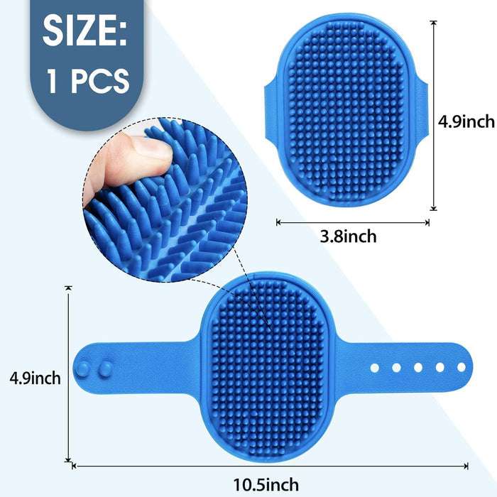 2 Pack Pet Grooming Brushes | Soft Rubber Bath & Massage Brush for Dogs and Cats