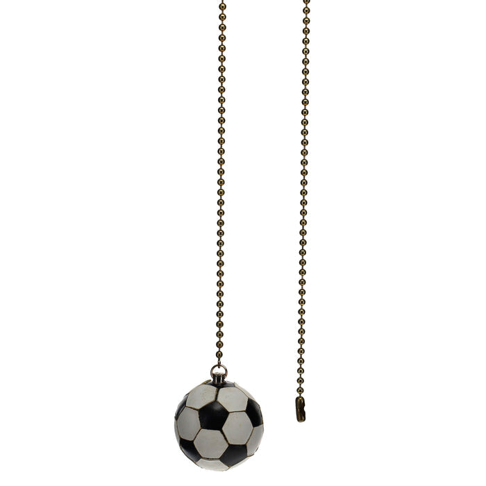 20" Length Brass Pull Chain Soccer Ball, 1-1/2" Diam (15024)