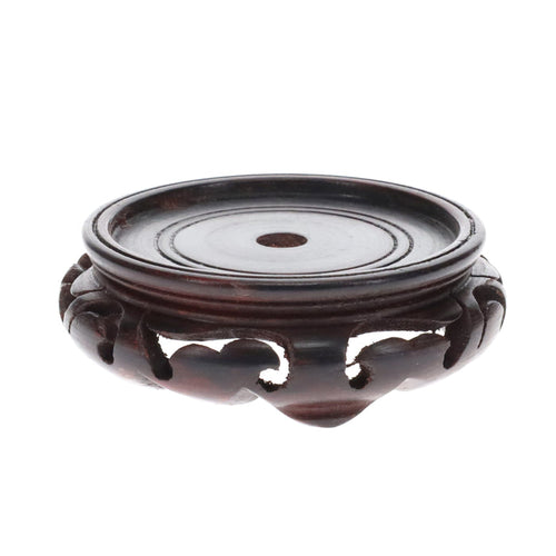 *2nds Item* Rosewood Finish, Oriental Lamp Base, 3" Diameter (10260RX)
