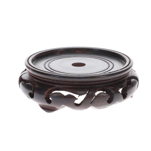 *2nds Item* Rosewood Finish, Oriental Lamp Base, 3" Diameter (10260RX)