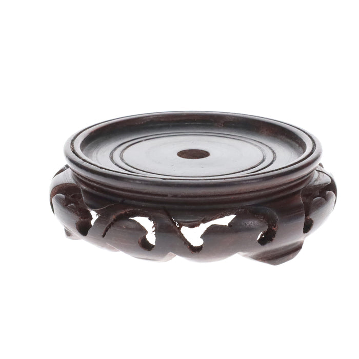 *2nds Item* Rosewood Finish, Oriental Lamp Base, 3" Diameter (10260RX)