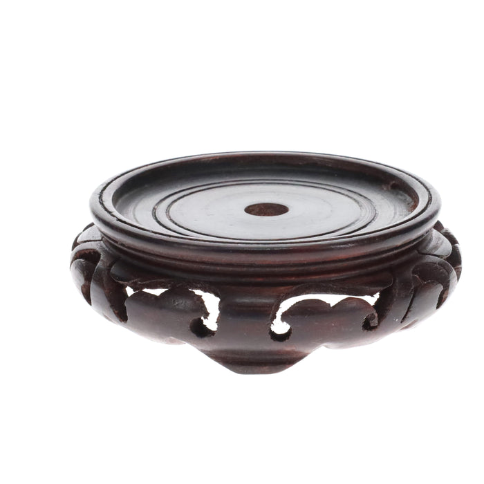 *2nds Item* Rosewood Finish, Oriental Lamp Base, 3" Diameter (10260RX)