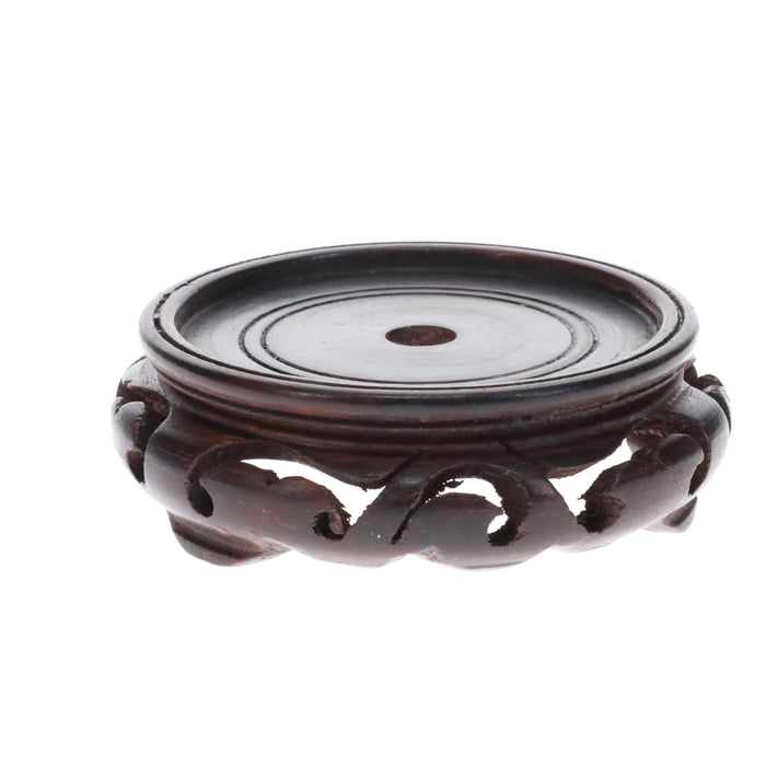 *2nds Item* Rosewood Finish, Oriental Lamp Base, 3" Diameter (10260RX)